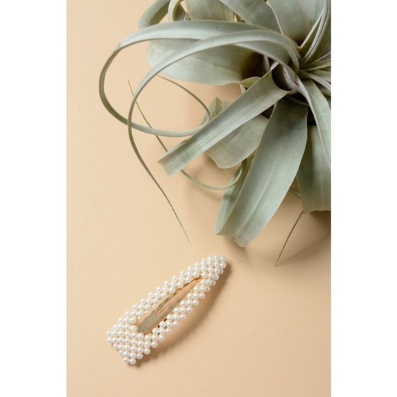 1 Pearl hair clip snap oversize trendy - Picture 4 of 4